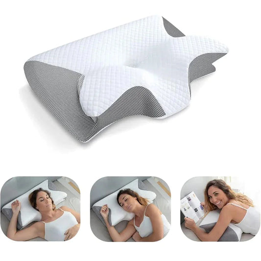 2-in-1 Butterfly Memory Foam Neck Pillow