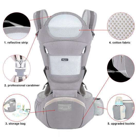 9-Positions Baby Comfort Waist Stool Carrier