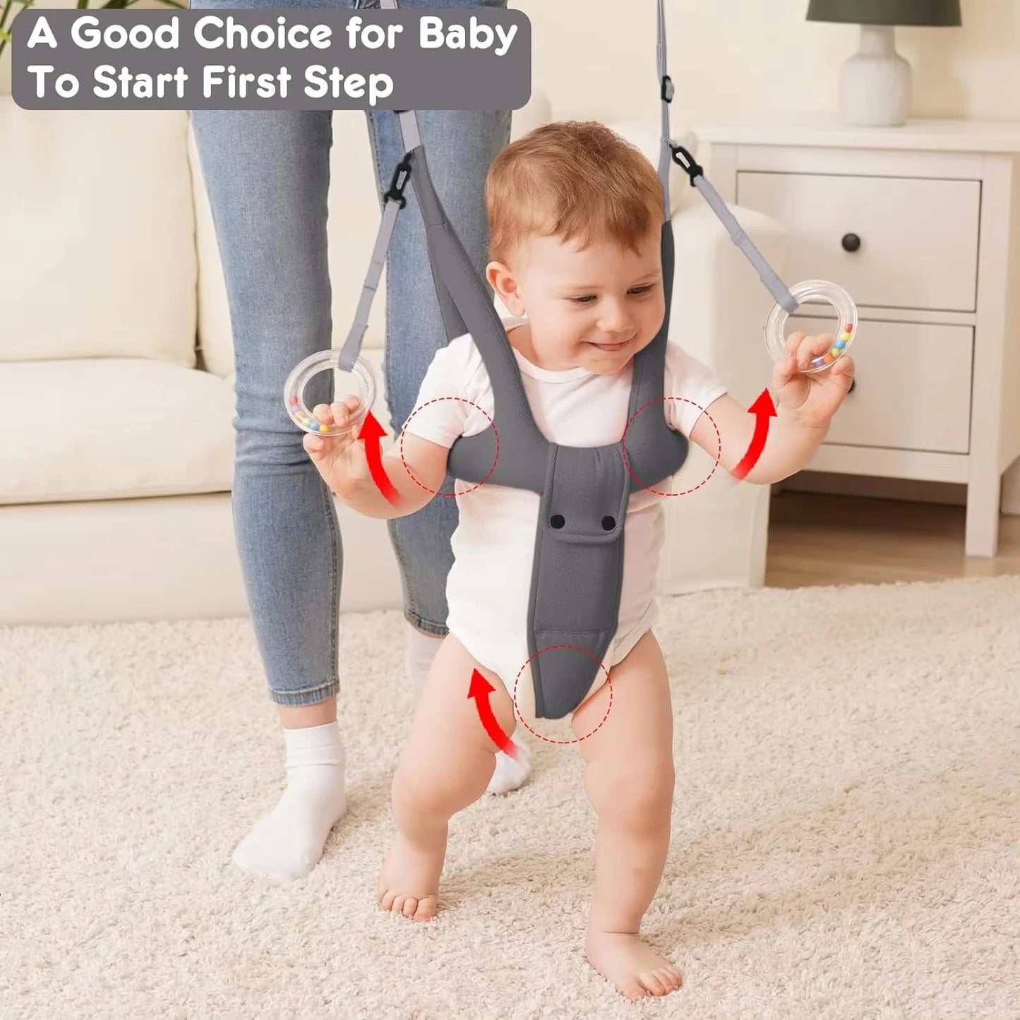 Anti-Slip Baby Walker Harness - Safe Walking Aid & Support for Toddlers