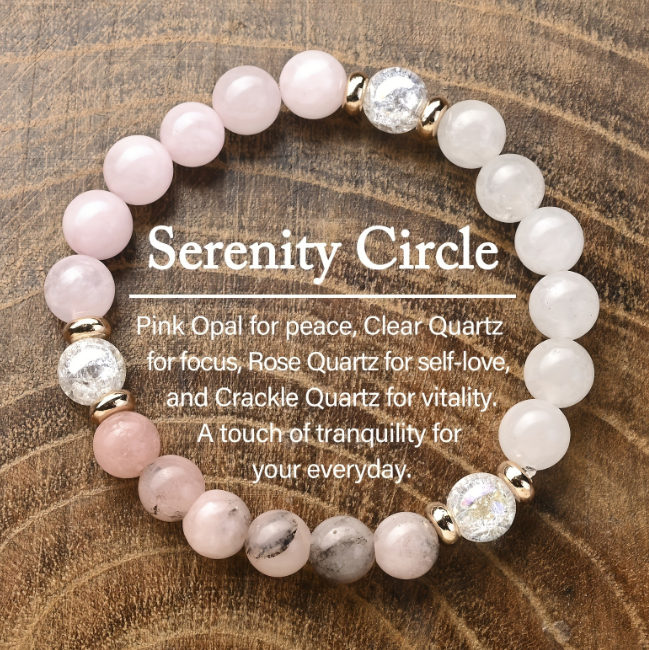 Natural Pink Crystal Bracelet for Women (One Piece)