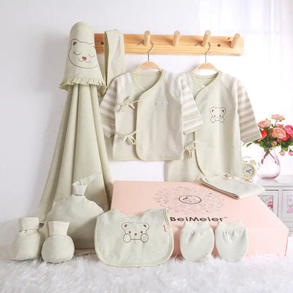 Newborn Gift Set with Color Cotton Baby Clothes