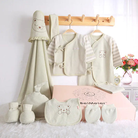 Newborn Gift Set with Color Cotton Baby Clothes