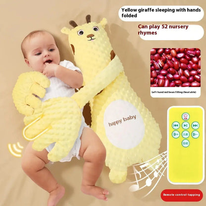 Baby Soothing Palm Hug Pillow – Musical Sleep Aid with Remote Control
