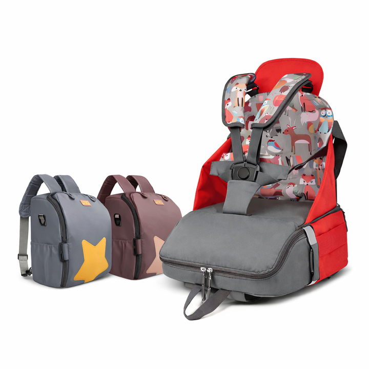 3-in-1 Portable Car Seat Cushion & High Chair Booster for Kids