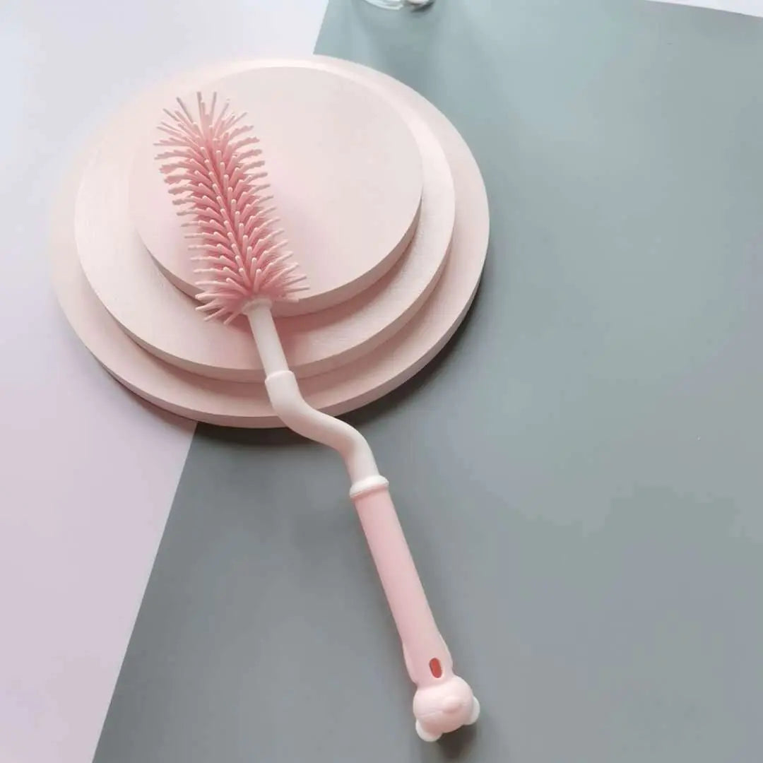 360° Rotating Multifunctional Baby Silicone Bottle Brush