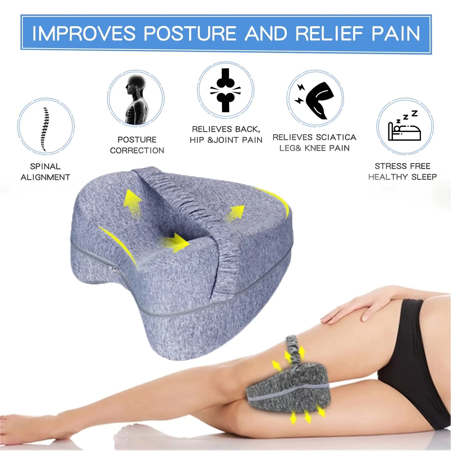 Orthopedic Maternity Pillow – Pregnancy & Sciatica Relief for Side Sleepers