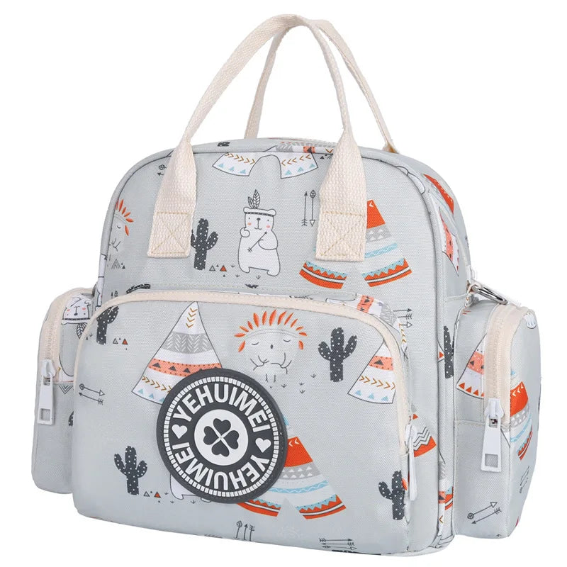 Printed Waterproof Diaper Backpack | Multi-Functional Mummy Bag | Hello Pregnant