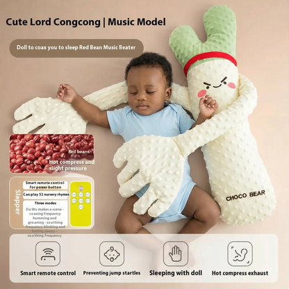 Smart Baby Soothing Palm Hug Pillow with Music (ON/OFF) & Remote Control