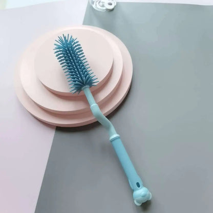 360° Rotating Multifunctional Baby Silicone Bottle Brush