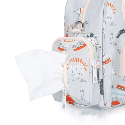 Printed Waterproof Diaper Backpack | Multi-Functional Mummy Bag | Hello Pregnant